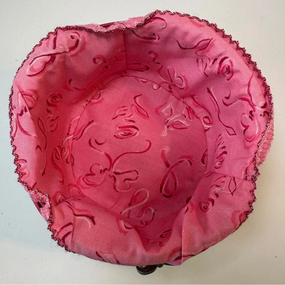 VTG Longaberger‎ Horizon of Hope Whitewash Basket Lid Liner Charms Never Give Up